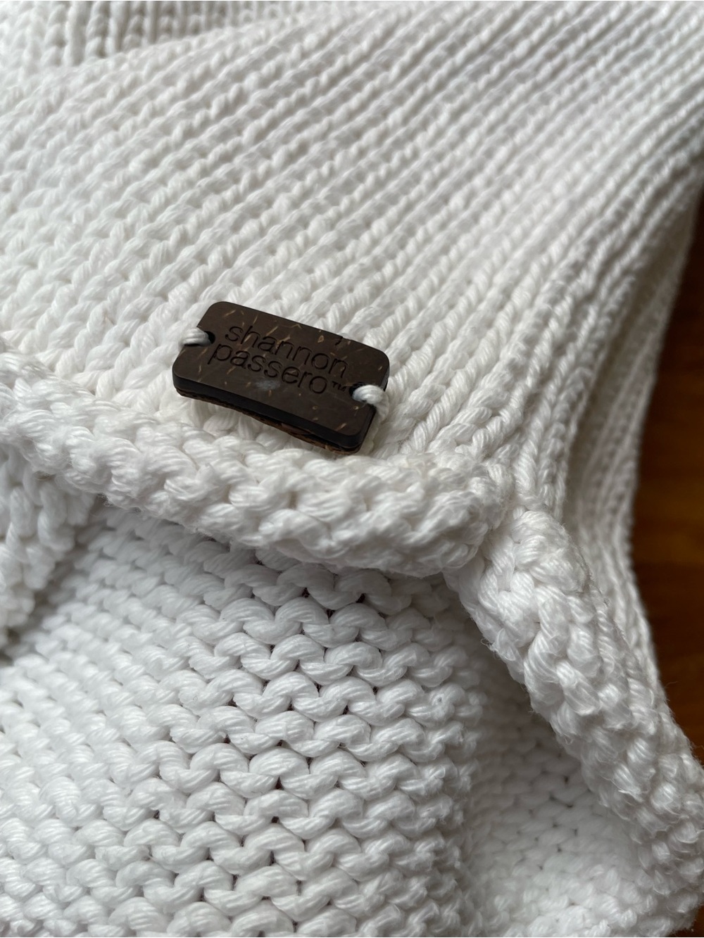 Shannon Passero 100% Cotton Boxy Roll Neck Sweater with Denim Pocket M - Picture 5 of 11